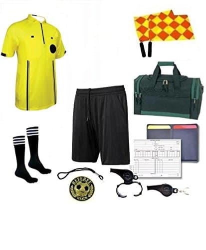 Referee 12 Piece Soccer Package Jersey Short Flag