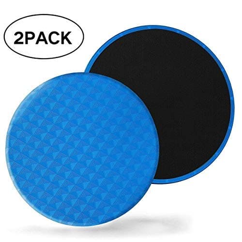 Exercise Core Sliders -Sliding Discs, Set of 2 Gliding Discs - Dual Sided for Carpet or Hardwood Floors - Carpet and Hardwood Floors Home Abdominal Exercise Equipment
