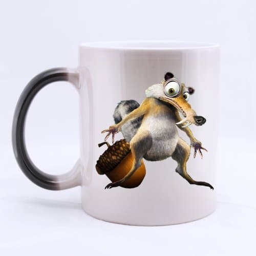 Cartoon Ice Age Cute Squirrel Customized Design Morphing Mug Coffee Mug Creative Milk Mug Personalized Tea Cup 11OZ