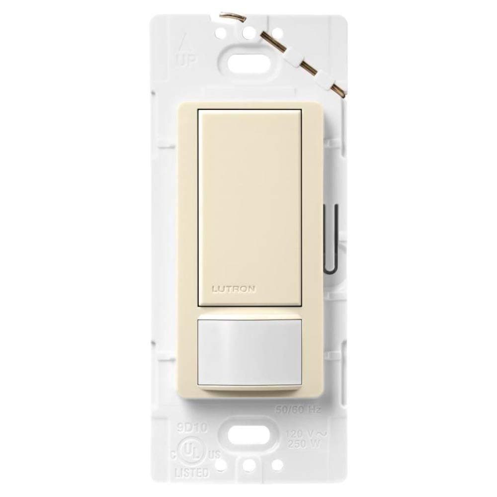 Lutron Maestro Motion Sensor Switch | 2 Amp, Single Pole | MS-OPS2-AL | Almond