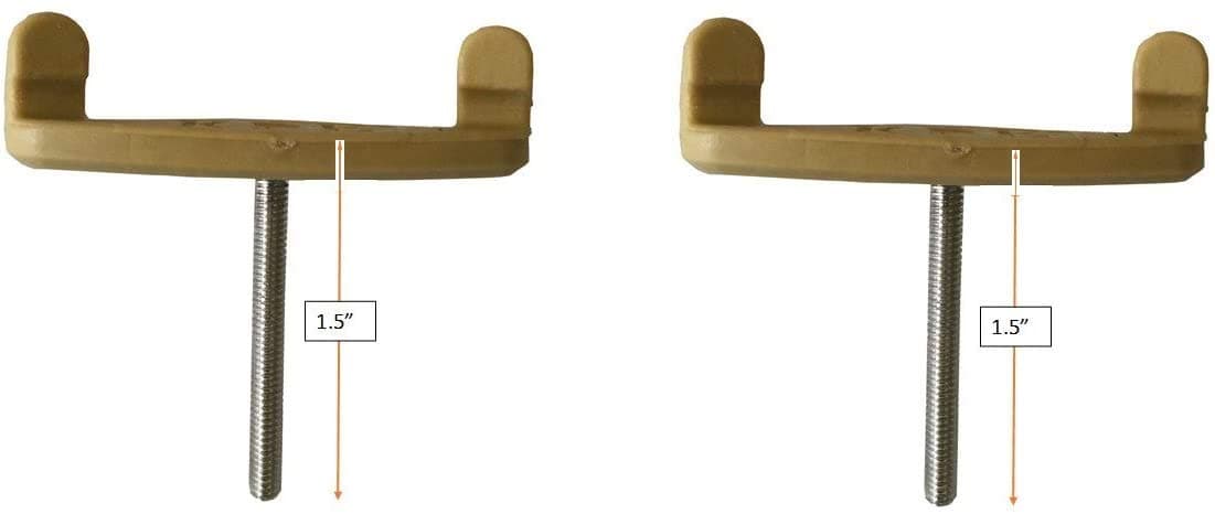 2 Replacement Extra Long Feet for KUN, Bon Style Violin Shoulder Rest, 1.5"