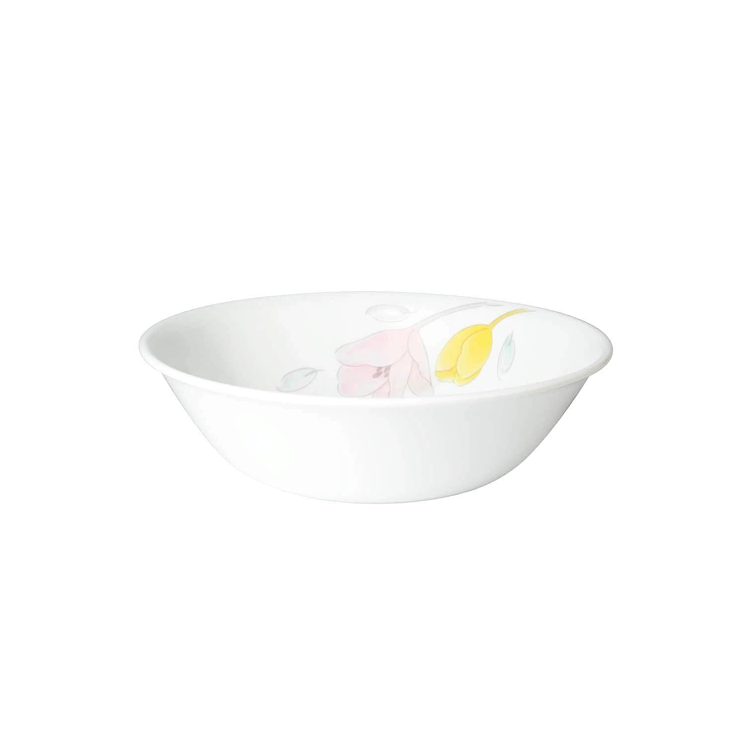 CORELLE Livingware Plus Elegance 950 ml Serving Bowl, Lightweight & Durable, Made of Vitrelle Glass, Microwave & Dishwasher Safe, Elegant Crockery for Dining & Gifting - Set of 1