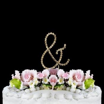 RENAISSANCE MONOGRAM CAKE TOPPER GOLD LETTER &