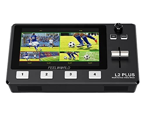 L2 Plus 5.5" LCD Multi-Camera Video Mixer Switcher with Touch Screen PTZ Control Chroma Key USB3.0 for Live Streaming