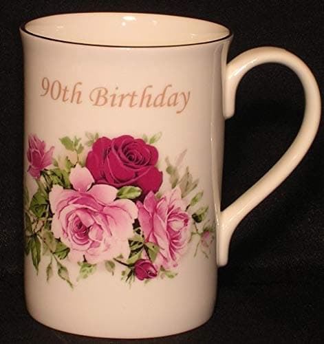 90th Birthday Gift Mug in Bone China