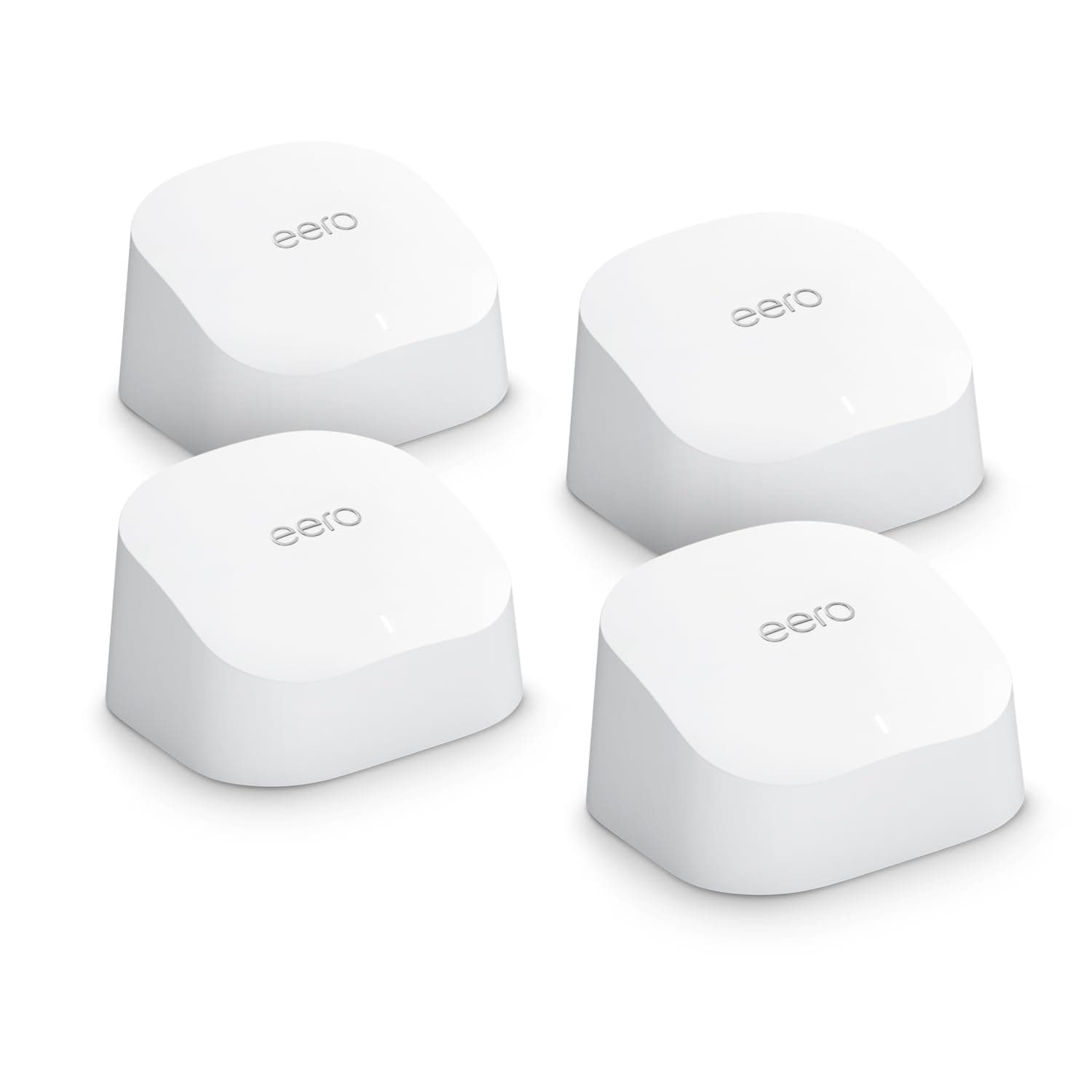 Amazon eero 6 mesh Wi-Fi router | 500 Mbps Ethernet | Coverage up to 560 m² | Connect 75+ devices | 4-Pack