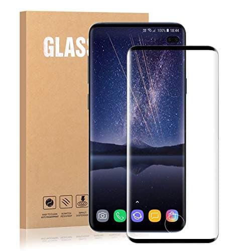 Dtdepth Tempered Glass Screen Protector for Samsung Galaxy S10 Plus (6.4 Inches), Full Coverage, Curved Edges, (Special Material for Fingerprint Unlock) Anti-Bubble, Ultra Clear, Highly Durable