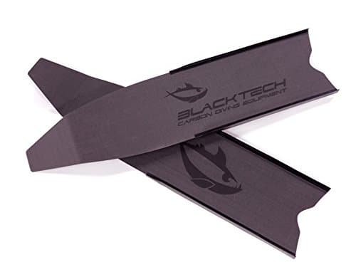 BlackTech DEEP Carbon Fiber Free Diving Fin Blades, Medium