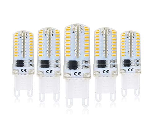 Lamsky G9 Led Light Bulbs Dimmable 3.5W 35W Halogen Replacement,G9 Led Bulbs AC 110-130V,Warm White 3000K (5-Pack)