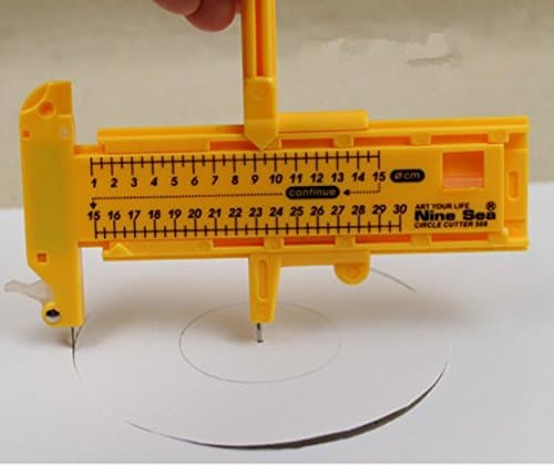 Compass Circle Arch Cutter Knife Includes 6 Spare Blades Office Home Sewing DIY Tools, Circle Cutter Tool, Convenient and Stylish