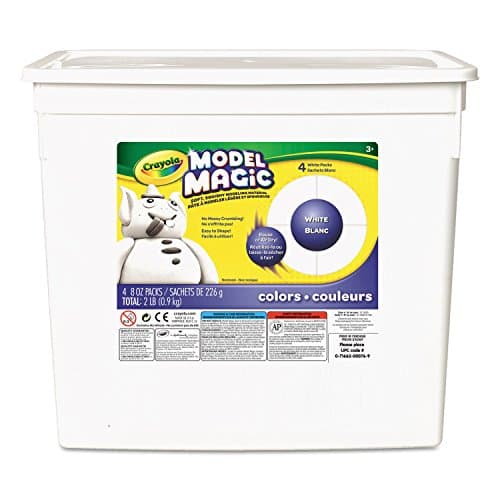 Crayola 574400 Model Magic Modeling Compound, 8 oz each packet, White, 2 lbs.