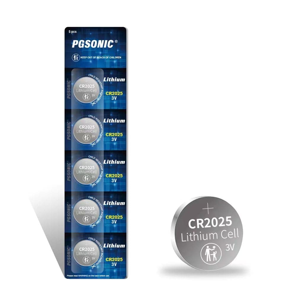 PGSONIC CR2025 3V Lithium Battery (5pcs)