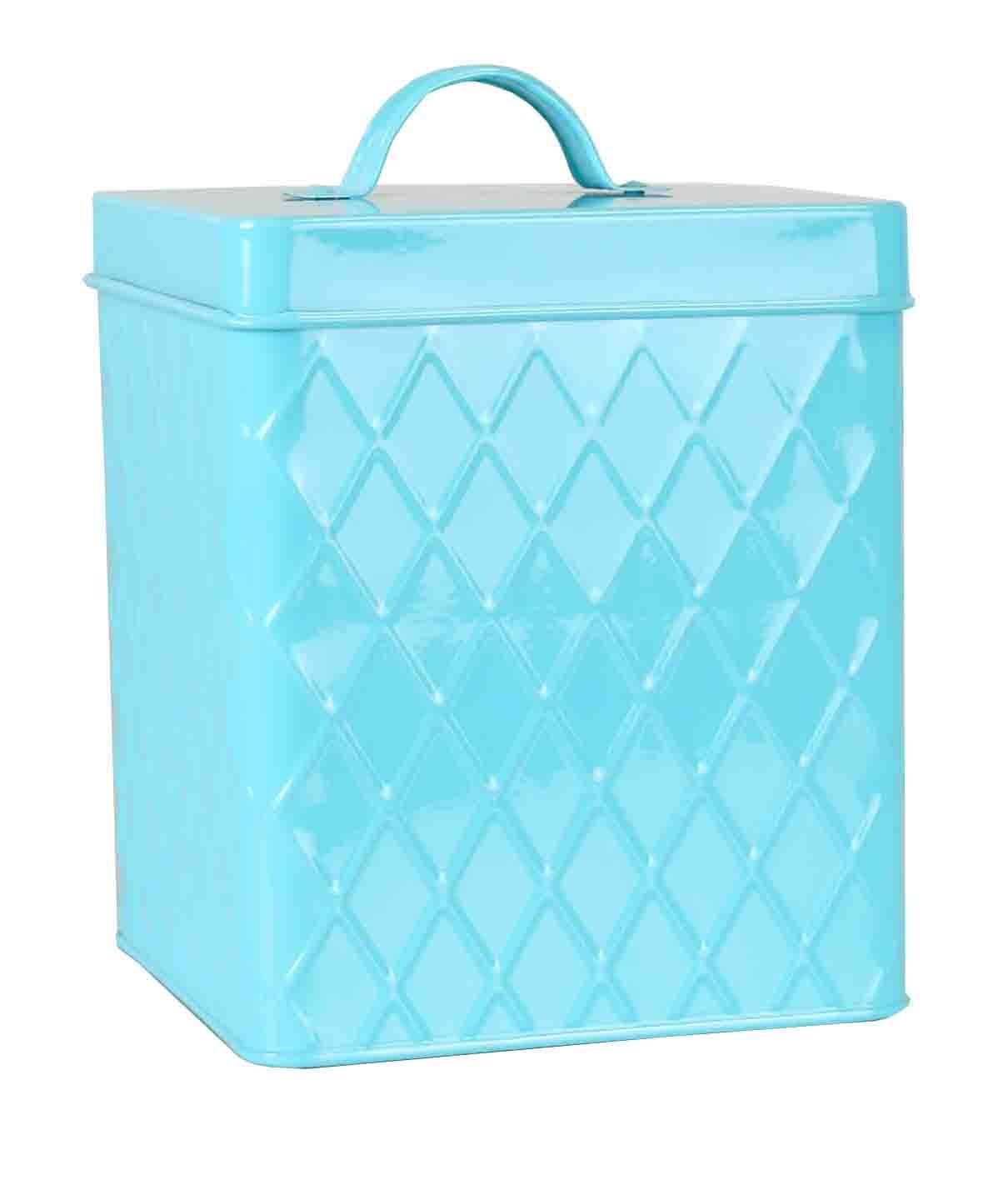 Home Basics Tin Canister/Container for Kitchen Tea, Coffee, Sugar, Cookies, Food, Flour, Baked Goods & Laundry Storage