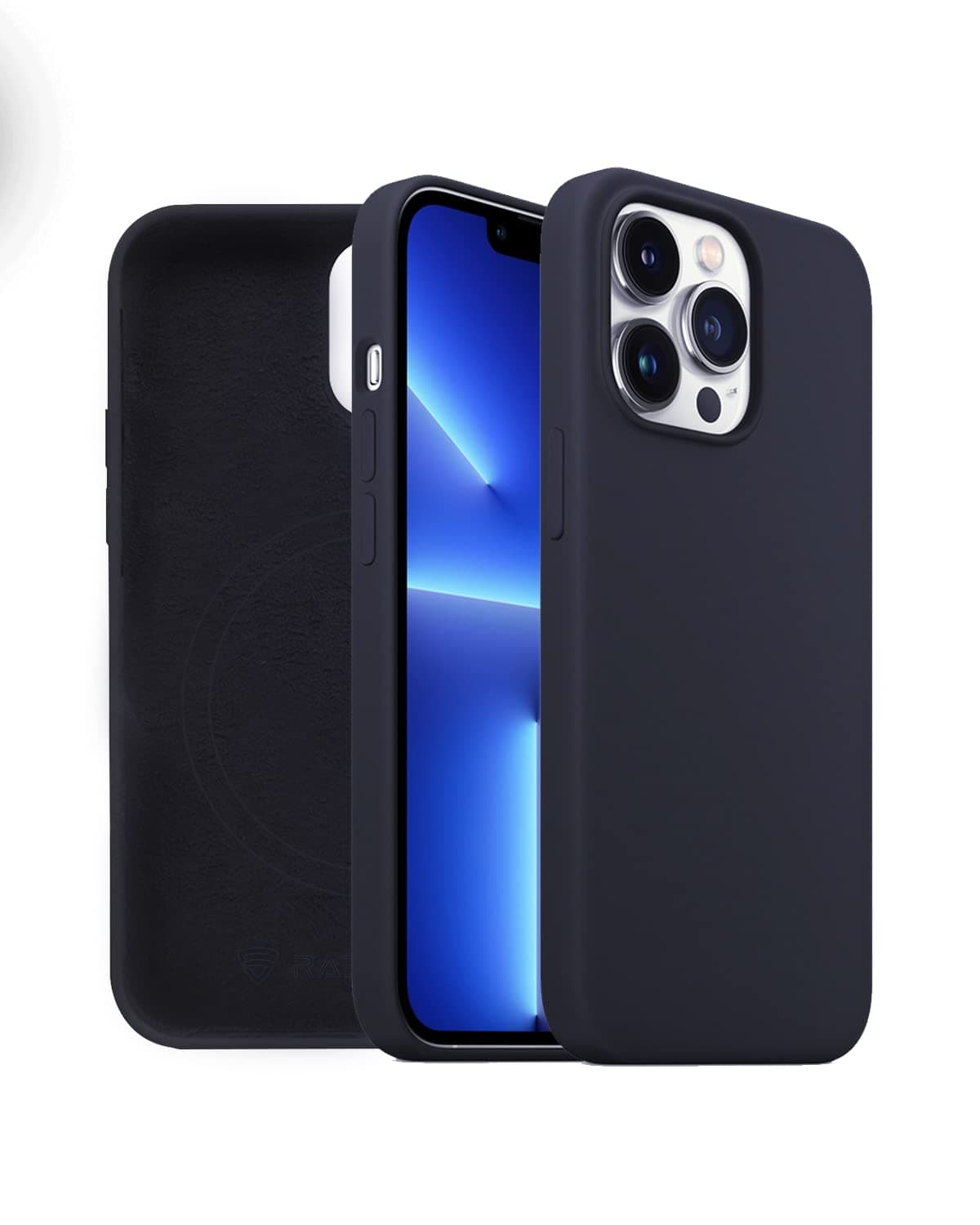 iPhone 13 Pro Case | Magnetic Case | Supports Mag-Safe Wireless Charging | Premium Soft Silicone MagFix Case/Cover Designed for iPhone 13 Pro (6.1-Inch) 2021 - Midnight Black RG10285