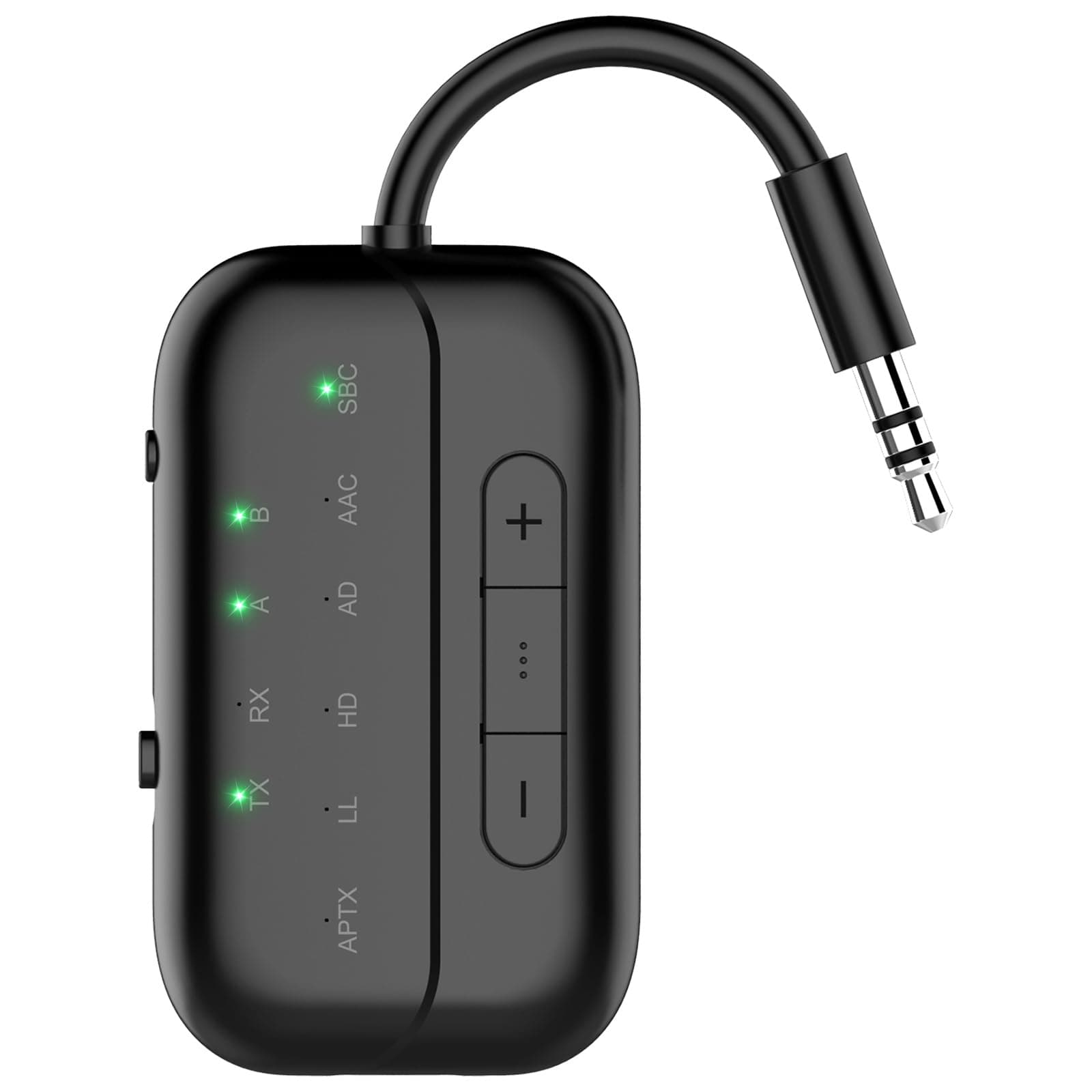 Bluetooth Transmitter Receiver, 2-in-1 V5.3 Wireless Adapter for Airplane, TV, PC, Gym, Switch. Supports up to 2 AirPods/Headphones. Audio Receiver for Car/Home Stereo,with AptX Low Latency & HD