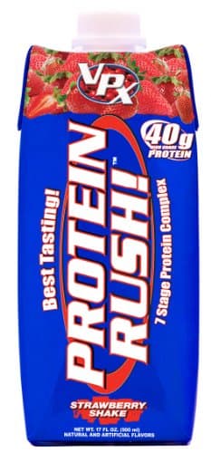 Protein Rush Lactose Free Strawberry Shake 17 Ounce Bottles (Pack of 12)