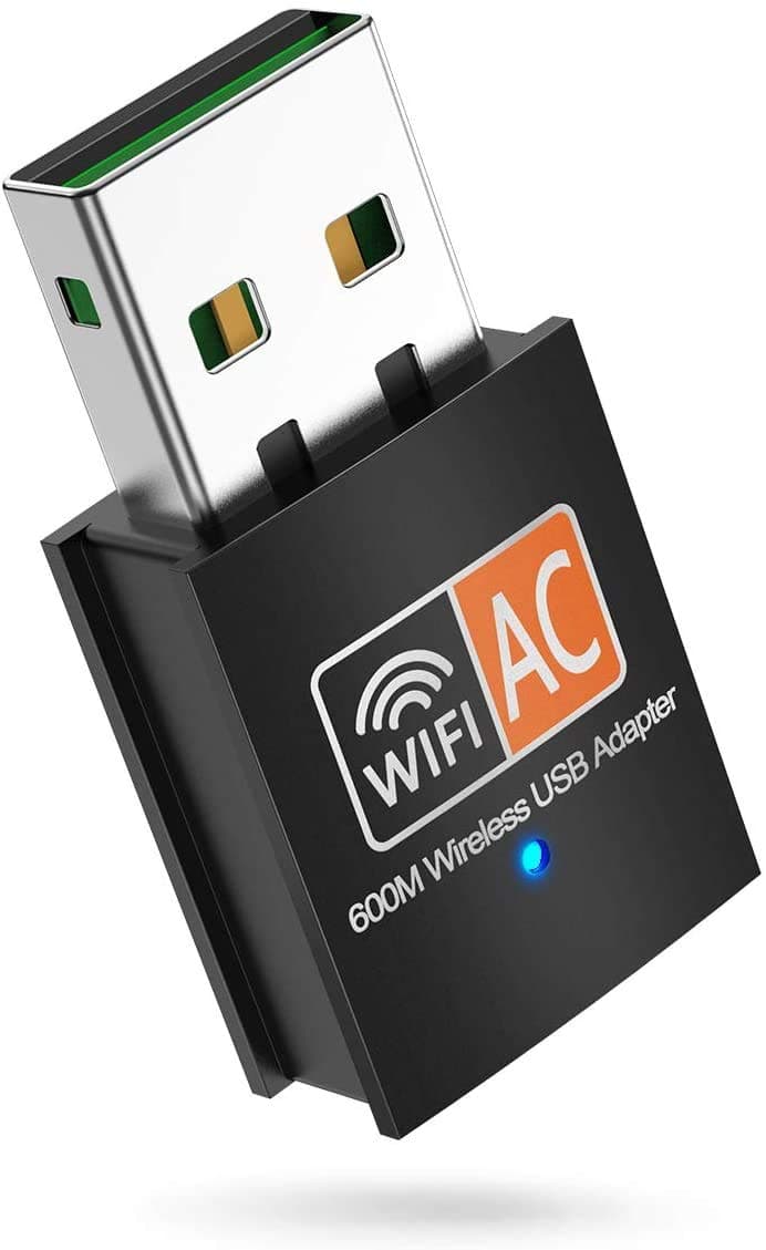 USB Wifi Adapter 600Mbps, USB 3.0 Wireless Network Wifi Dongle with 5dBi Antenna for PC/Desktop/Laptop/Tablet,Dual Band 2.4G/5G 802.11 ac,Support Windows 10/8/8.1/7/Vista/XP/2000,Mac OS 10.4-10.12.