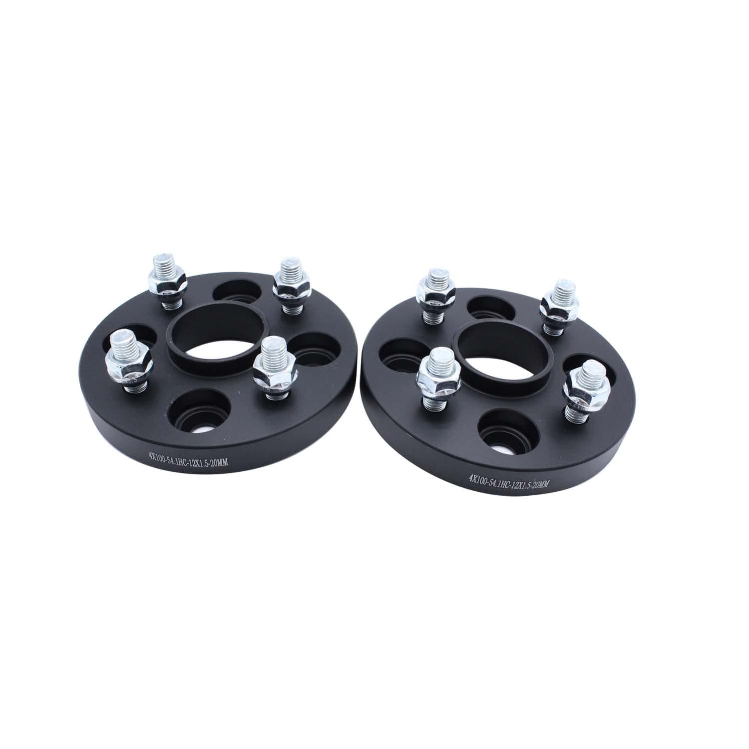 2 pcs 20mm Thickness 4x100 PCD Hub Centric Wheel Spacers M12x1.5 54.1mm Adaptors Suitable for Mazda MX5 Mk1 or Mk2