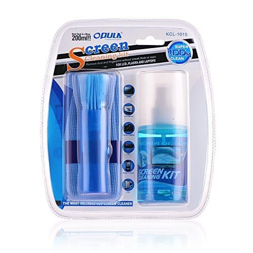 Nulla Accessories 3-Piece Computer Keyboard Clean, Kit to Wipe Dirt/Dust/Fingerprints/Stains Off Screens, Camera Lens, TV and More, Set of Cleaning Solution/Microfiber/Cloth/Soft Bruch