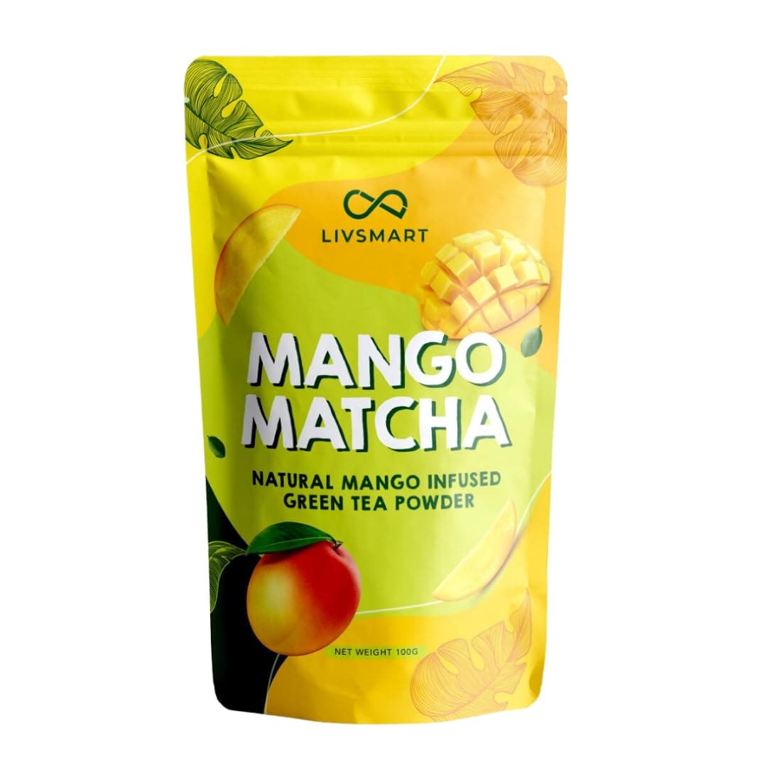 Livsmart Mango Matcha Tea Powder (100g, 50 servings)