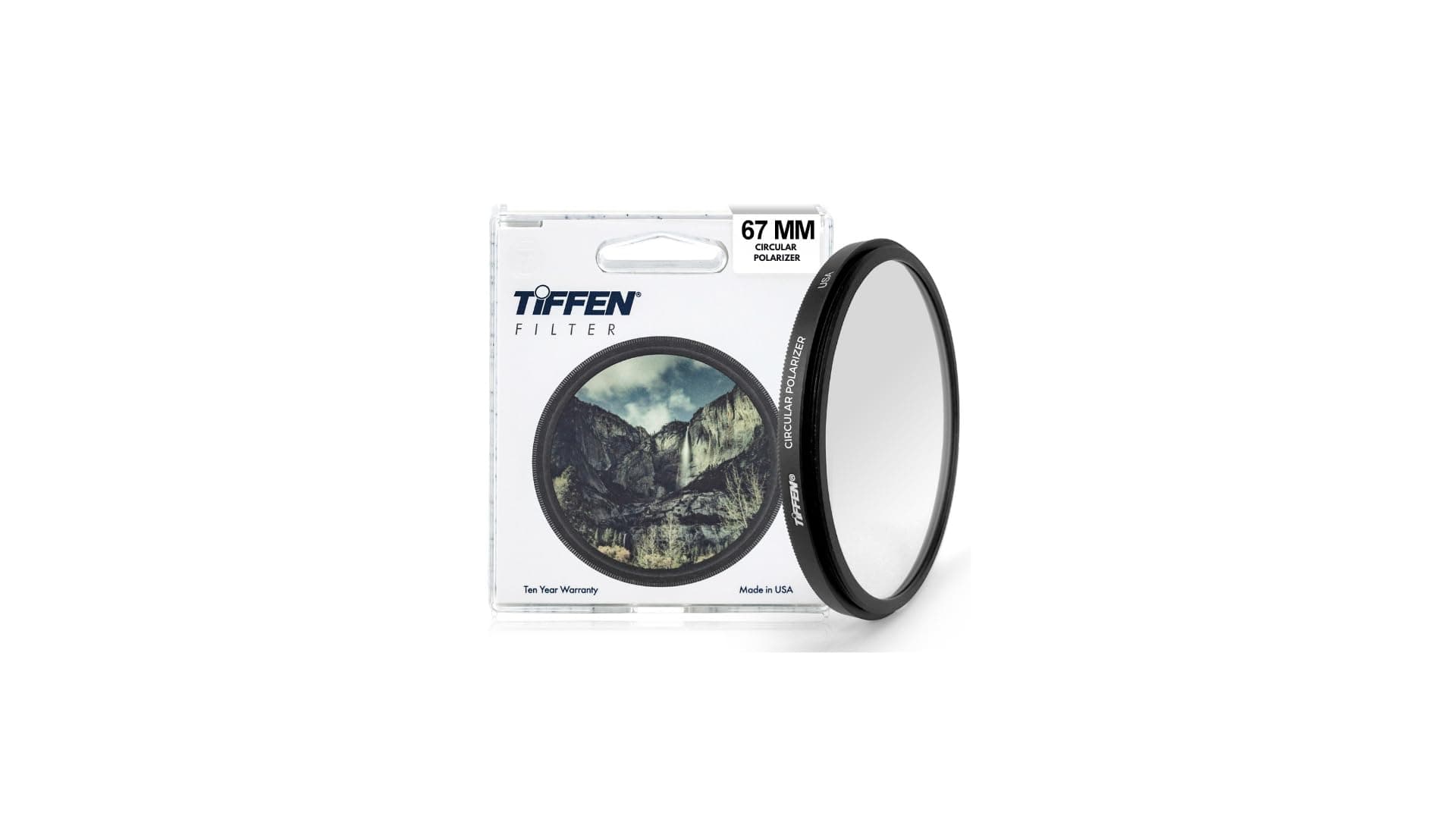 Tiffen 67CP Slim 67mm Circular Polarizer Filter for Camera Lens, Glare Control, Contrast Increase, Color Enhancing