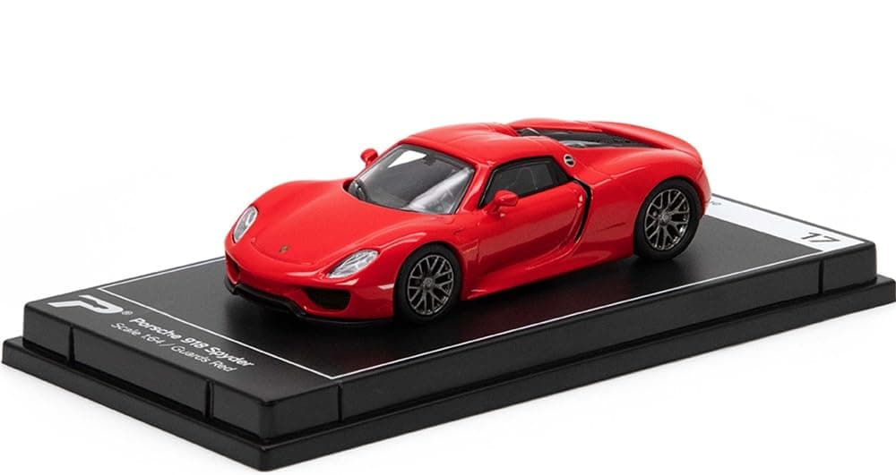 PosterCars - 1:64 Scale Porsche 918 Spyder Guards Red Hypercar League Collection No.17