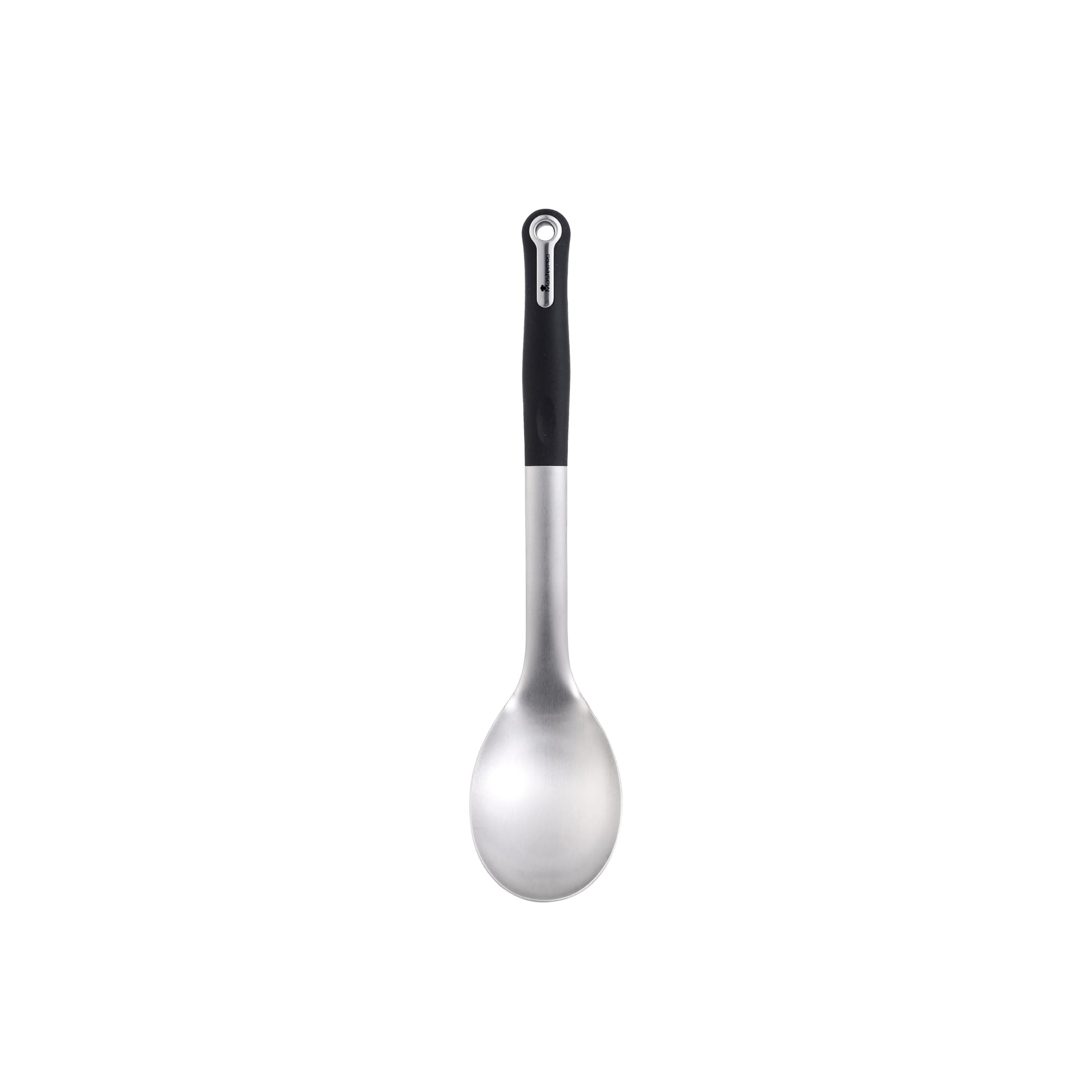 BERGNER Master Pro Stainless Steel Kitchen Spoon with Nylon Handle, Black