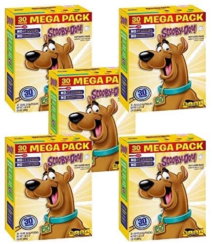 Betty Crocker Fruit Snacks, Scooby Doo Snacks, Mega Pack, 30 Pouches, 0.8 oz Each (5 Boxes)