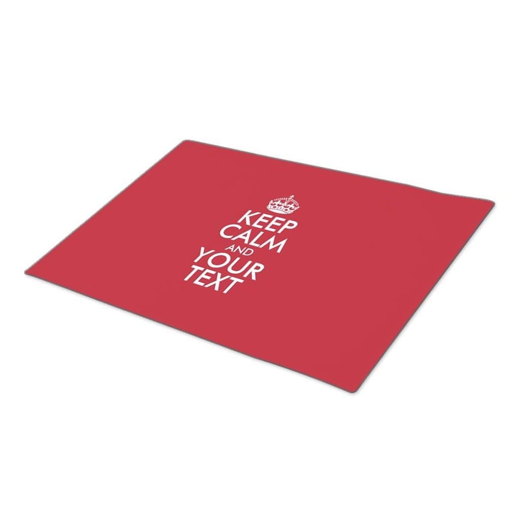 White Keep Calm Monogrammed Door Mat Home Mat