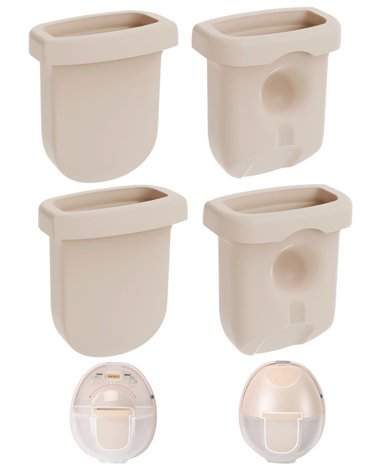 4 Replacement Diaphragms for E10/S1/S1 Pro Wearable Squeezers - Soft Silicone, Easy to Clean & Install