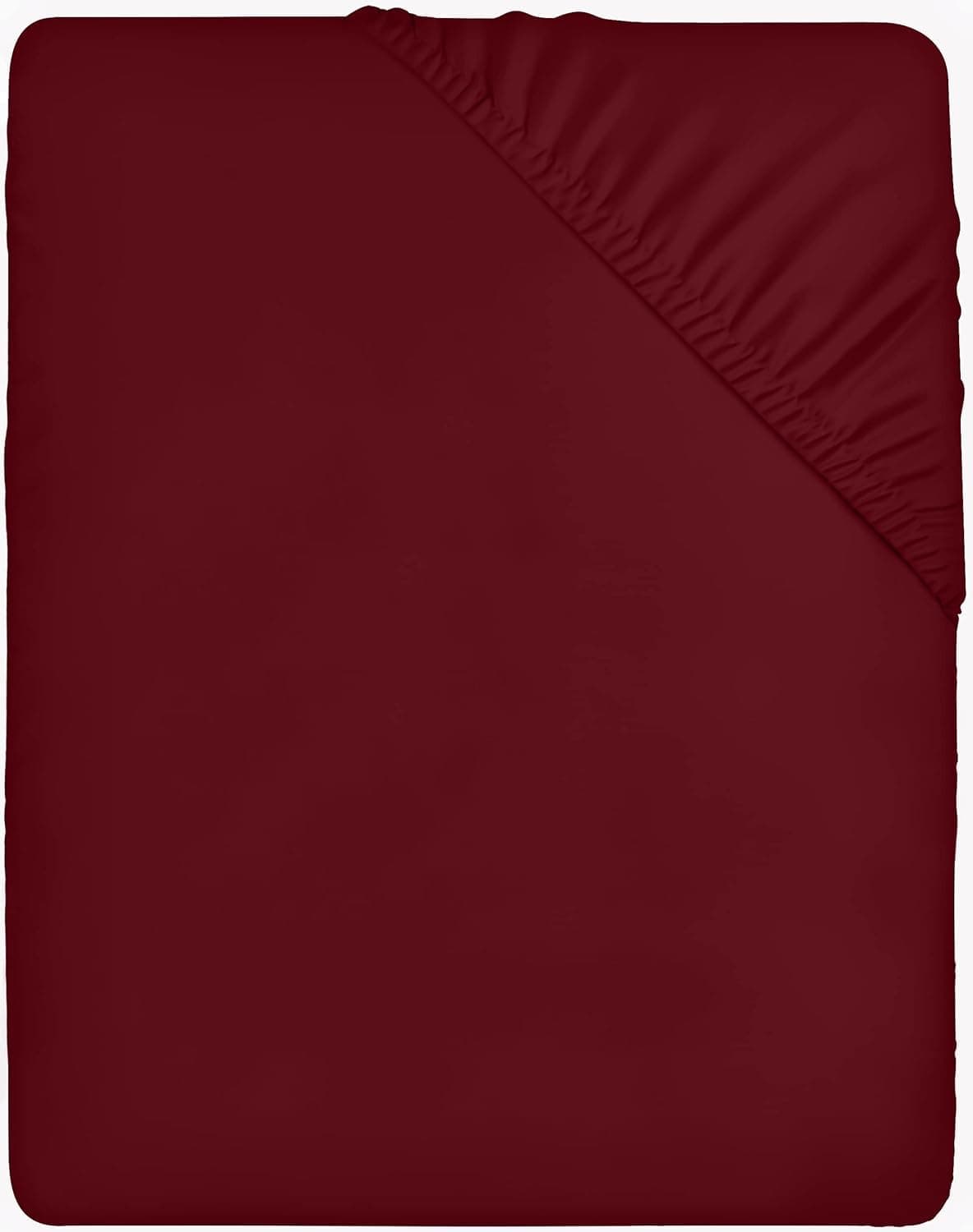 Utopia Bedding Fitted Sheet Small Double / 4ft, Burgundy - Deep Pocket 12 inch (30 cm) - Easy Care - Soft Brushed Microfibre Fabric - Shrinkage and Fade Resistant - Bottom Sheet