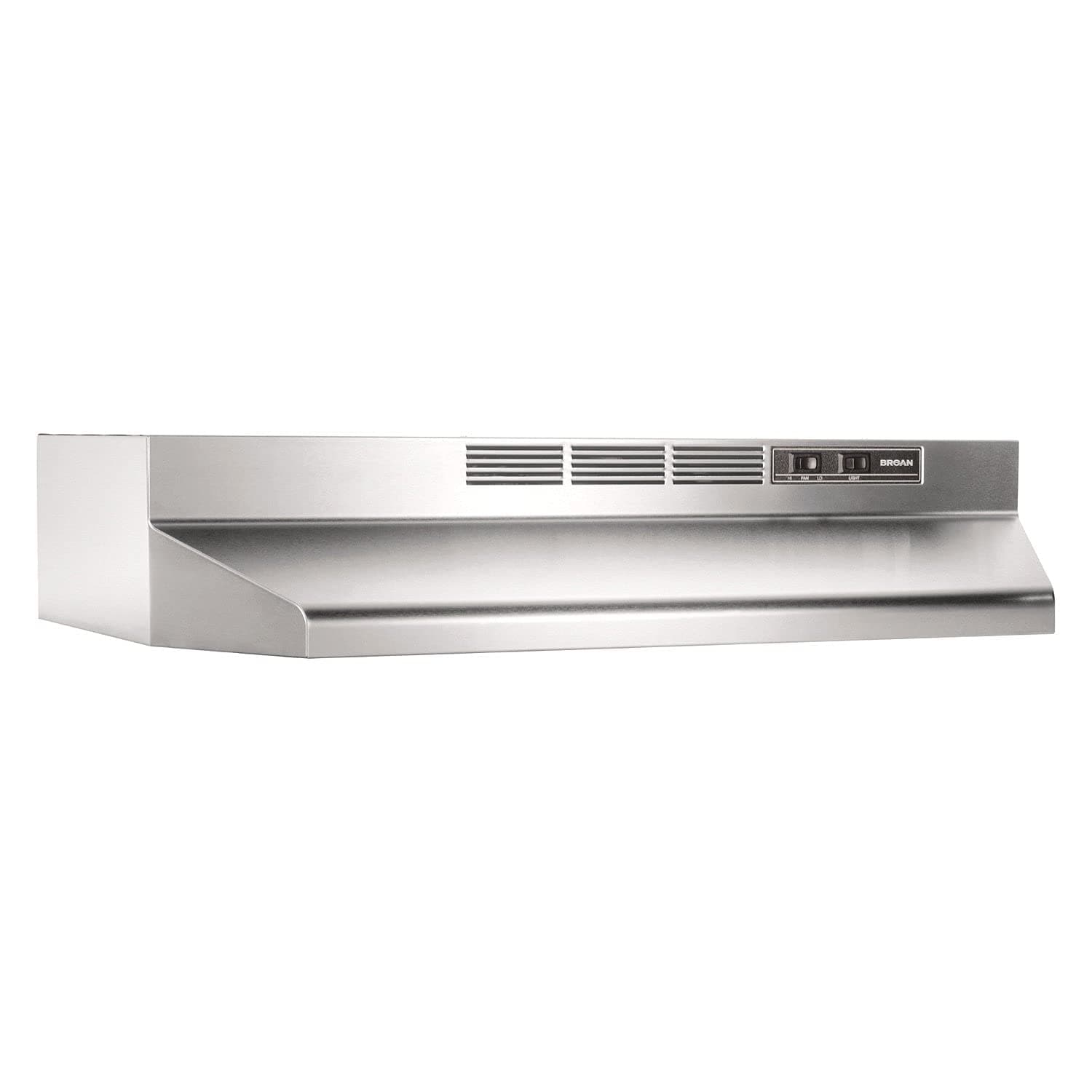 Broan-NuTone 413604 Non-Ducted Ductless Range Hood Insert with Light, Exhaust Fan for Under Cabinet, 36-Inch, Stainless Steel