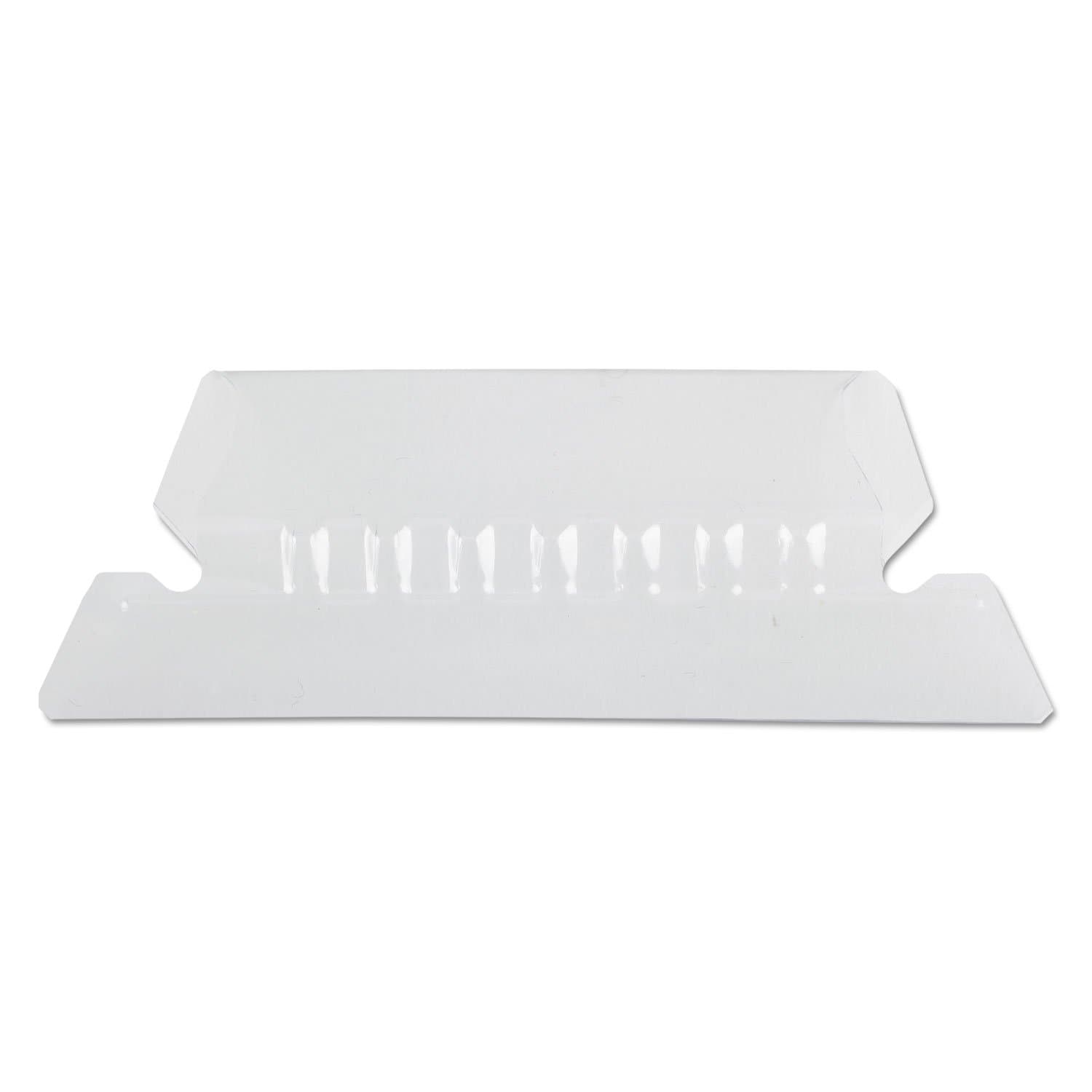 Pendaflex Insertable Plastic Tabs Hanging Folder Tabs, 2", Clear, 25 Tabs and Inserts per Pack (42)
