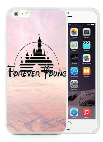 Iphone 6 Plus TPU Case,Forever Young Walt Disney Castle World Cute White Shell Case for Iphone 6S Plus 5.5 Inches