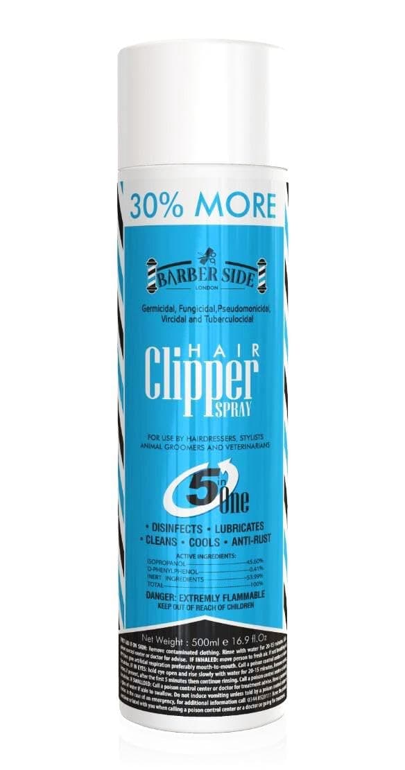 ican Barber Side London Clipper Spray For Hair Clippers, Disinfectant/Lubricates/Anti-rust Formula 454g Improved Formula.
