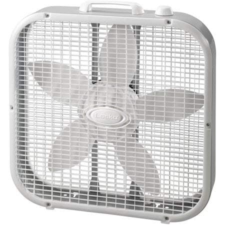 Lasko 20 inch Box Fan with, White