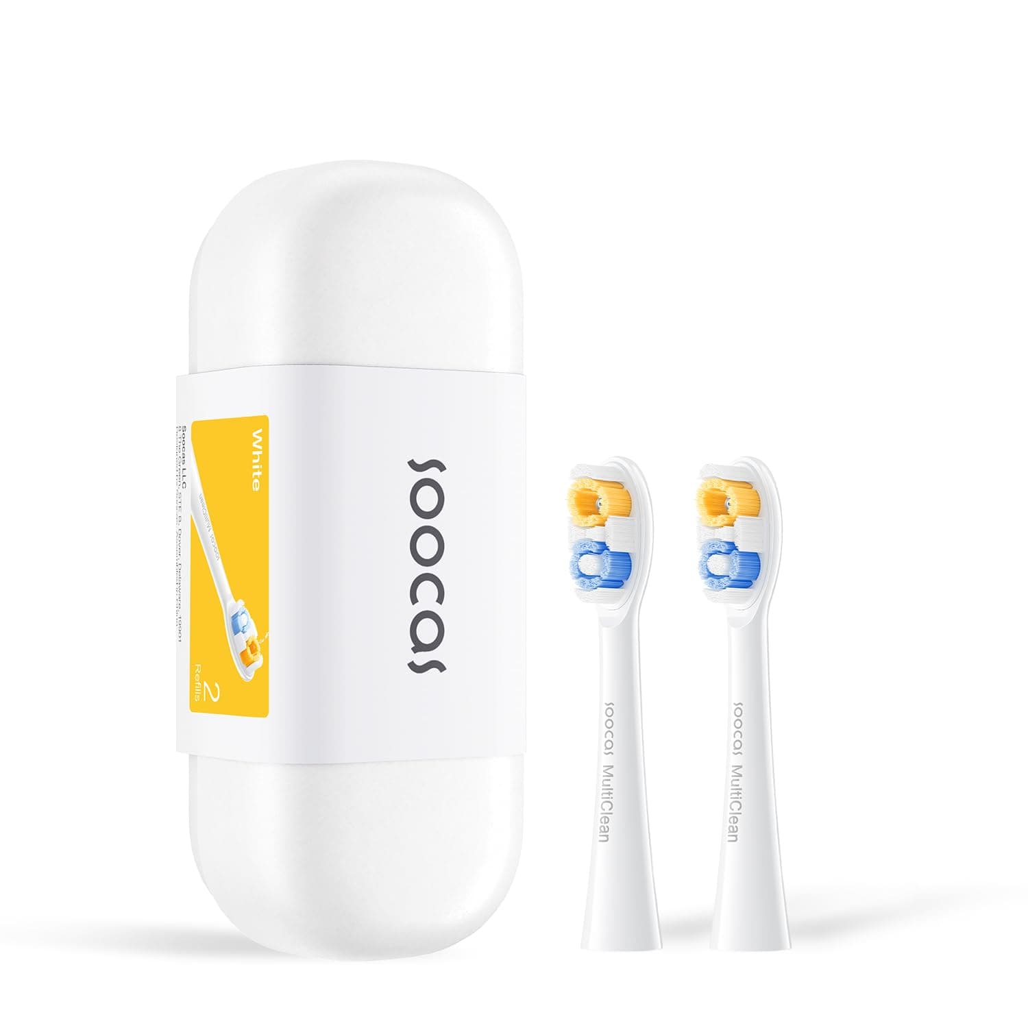 Multiclean Classic Clean Electric Toothbrush Replacement Heads, Compatible with Both NEOS II and NEOS II Ultra, 2 Brush Heads, Pearl White