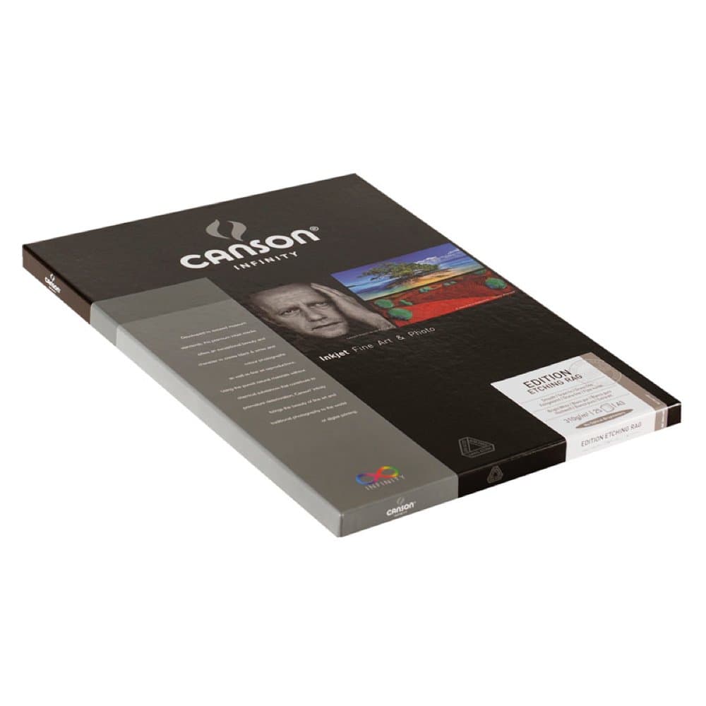 Infinity Edition Etching Rag 310gsm, natural white matte inkjet paper, A3+, box of 25 sheets