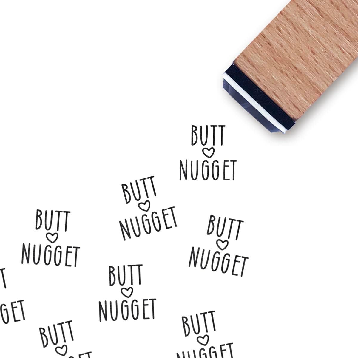 Butt Nugget Chicken Egg Rubber Stamp, 3/5 Inch Small Mini Farm Stamp Scrapbooking Craft Planner