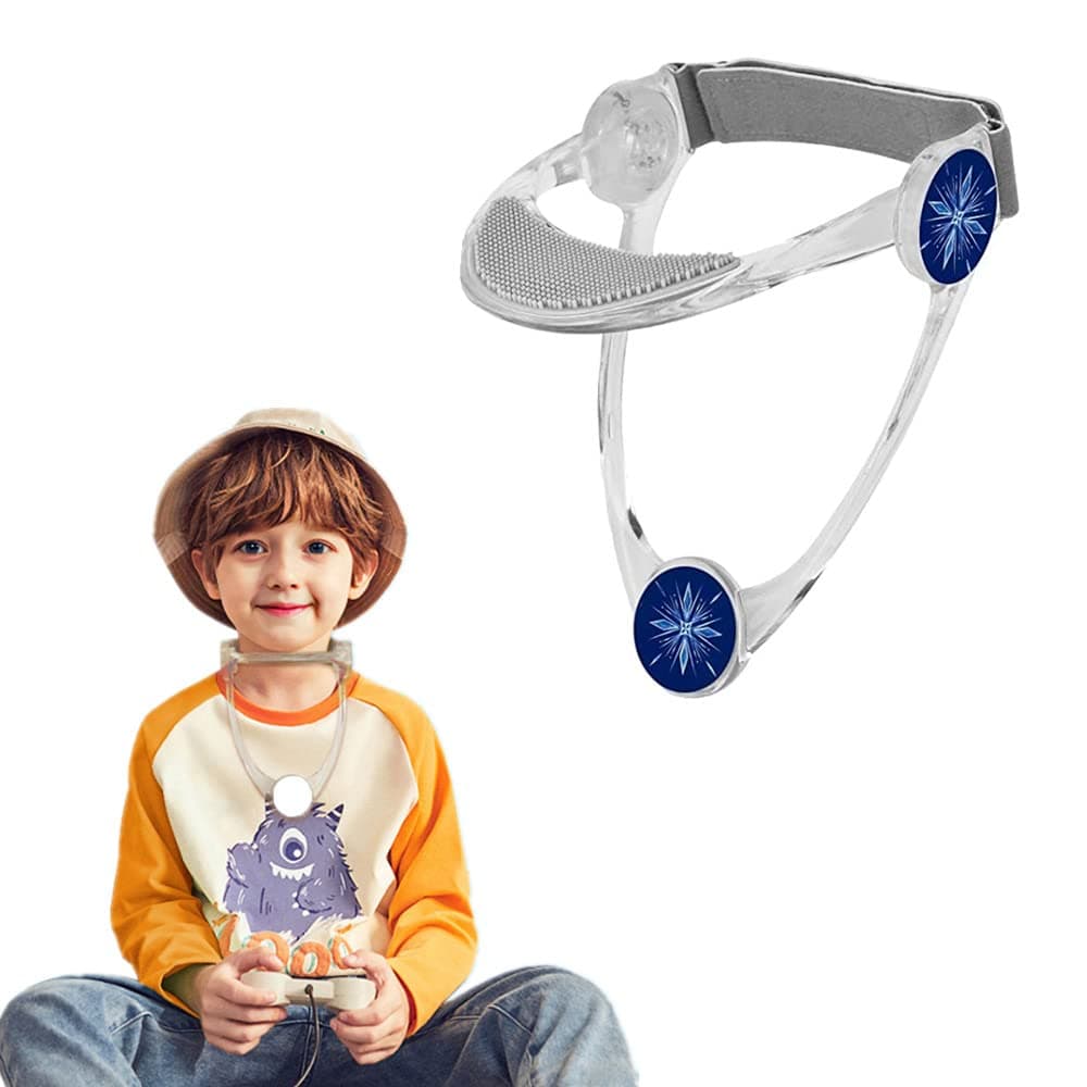 YGMXZL Neck Brace,Adjustable Cervical Collar Support and Back Posture Corrector Traction,Cervical Neck Traction Device,Lightweight Portable (Child Transparent)