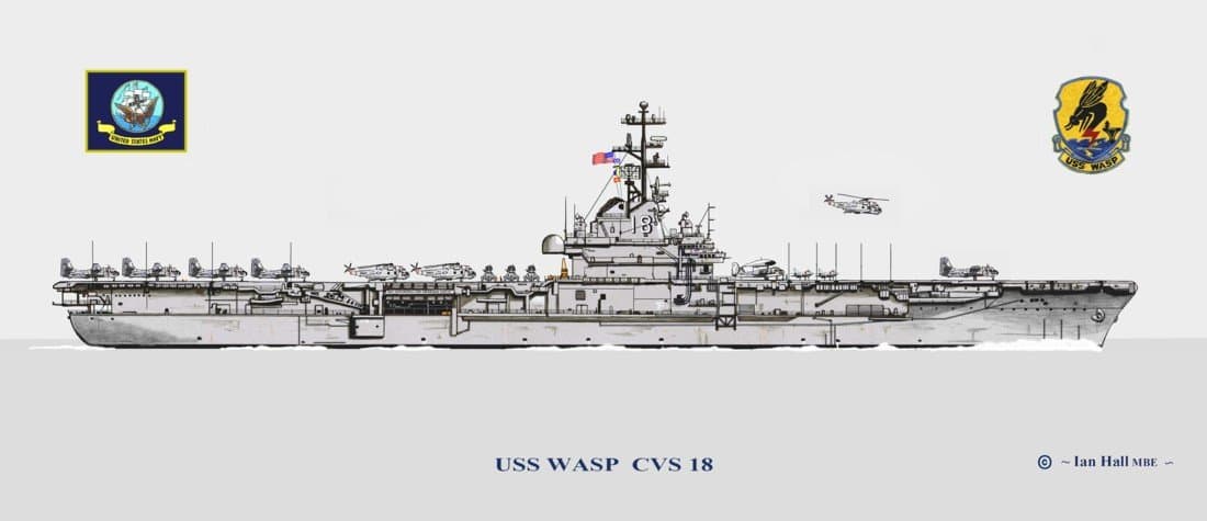 USS Wasp CVS 18 in 1970s Print