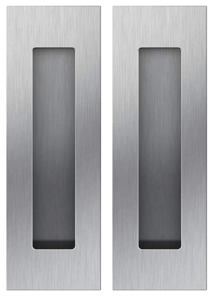 Flush Pull (2 Pack) 6" Rectangular-Satin Brushed, Free of Sharp Edge
