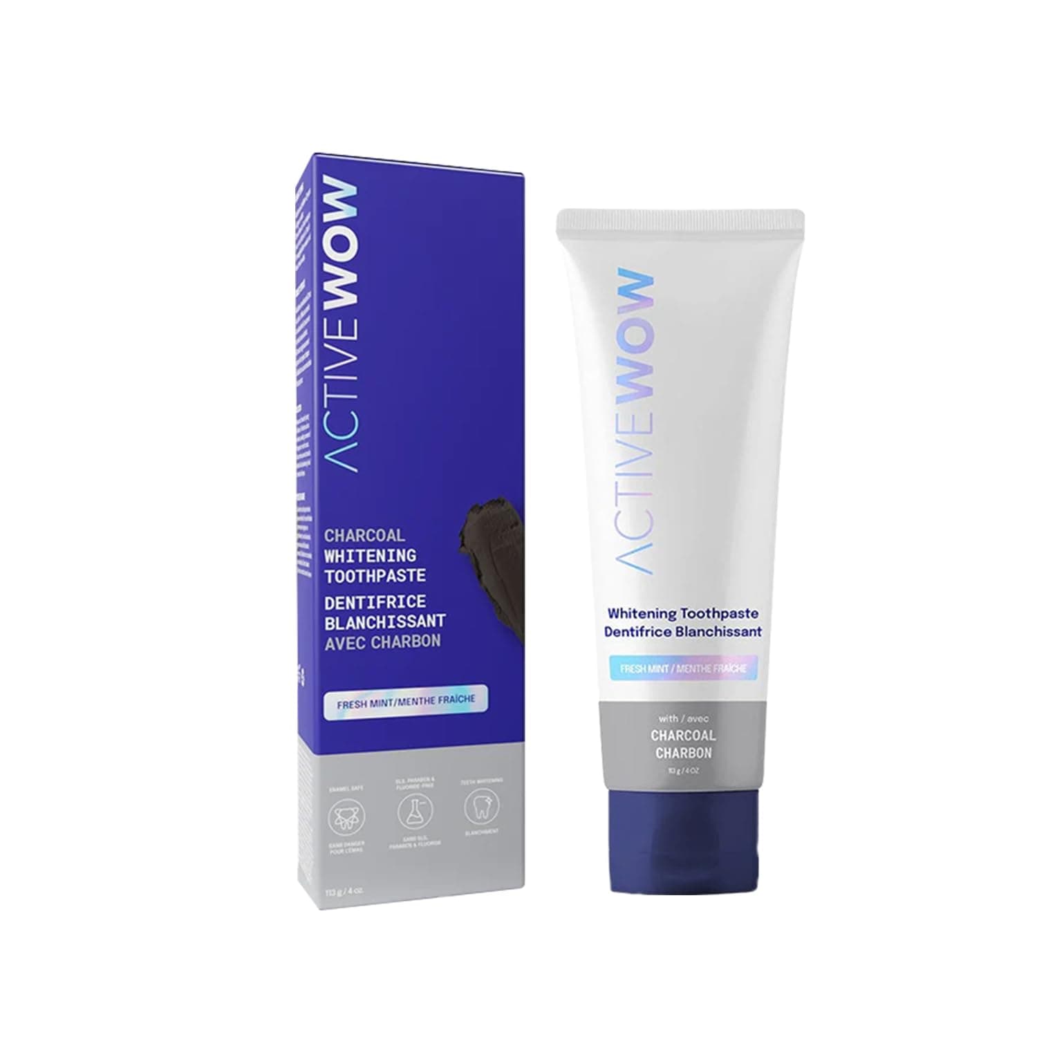 Active Wow Teeth Whitening Charcoal Toothpaste