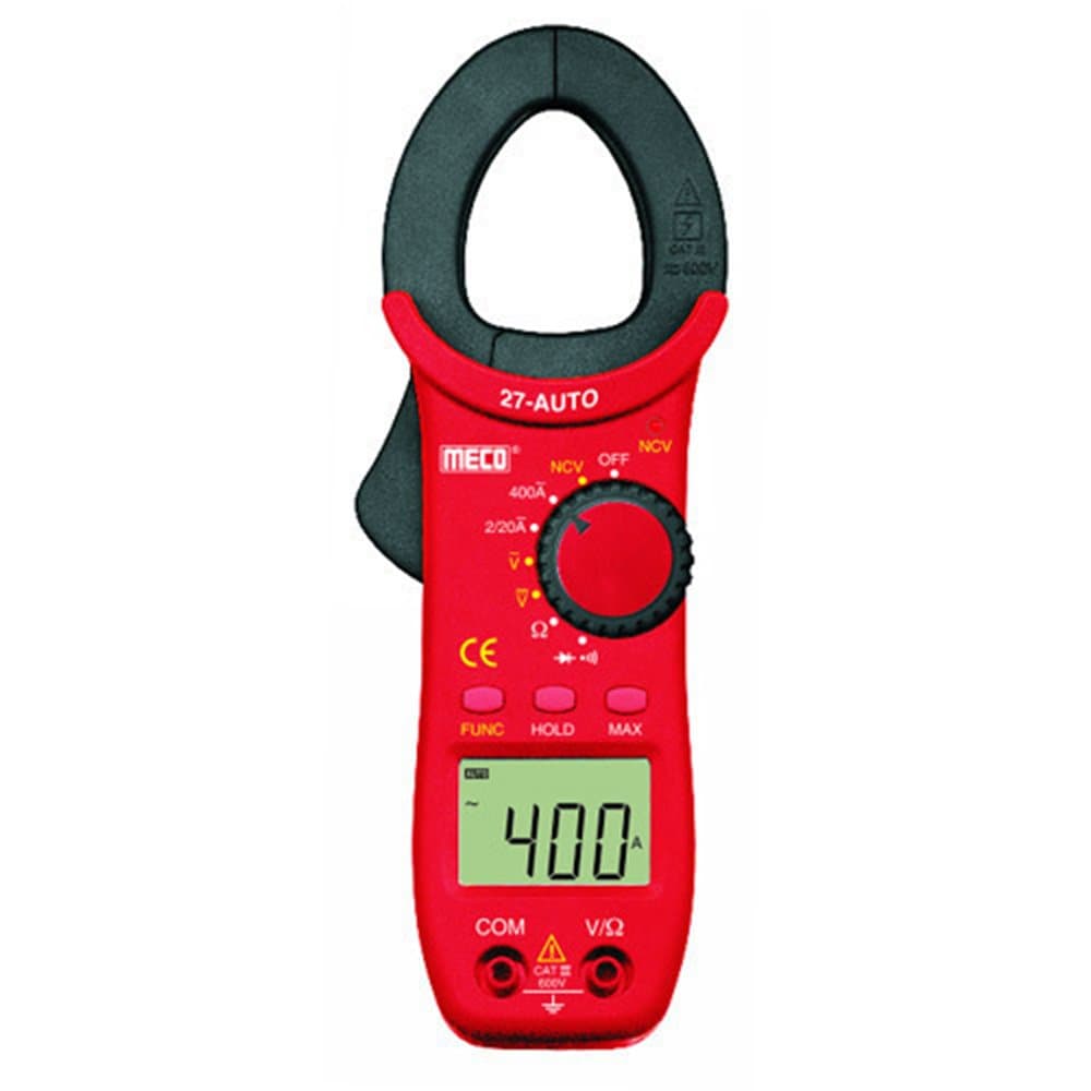 MECO 27-Auto Digital Clamp Meter,Red,Battery Powered