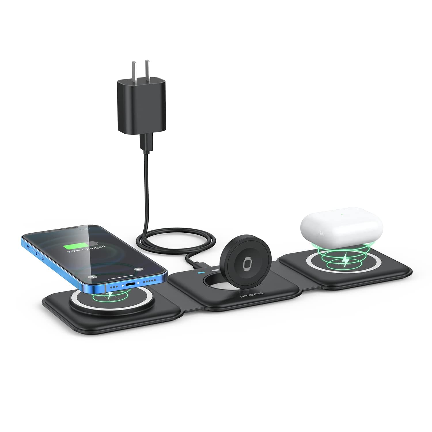 3 in 1 wireless charger Black