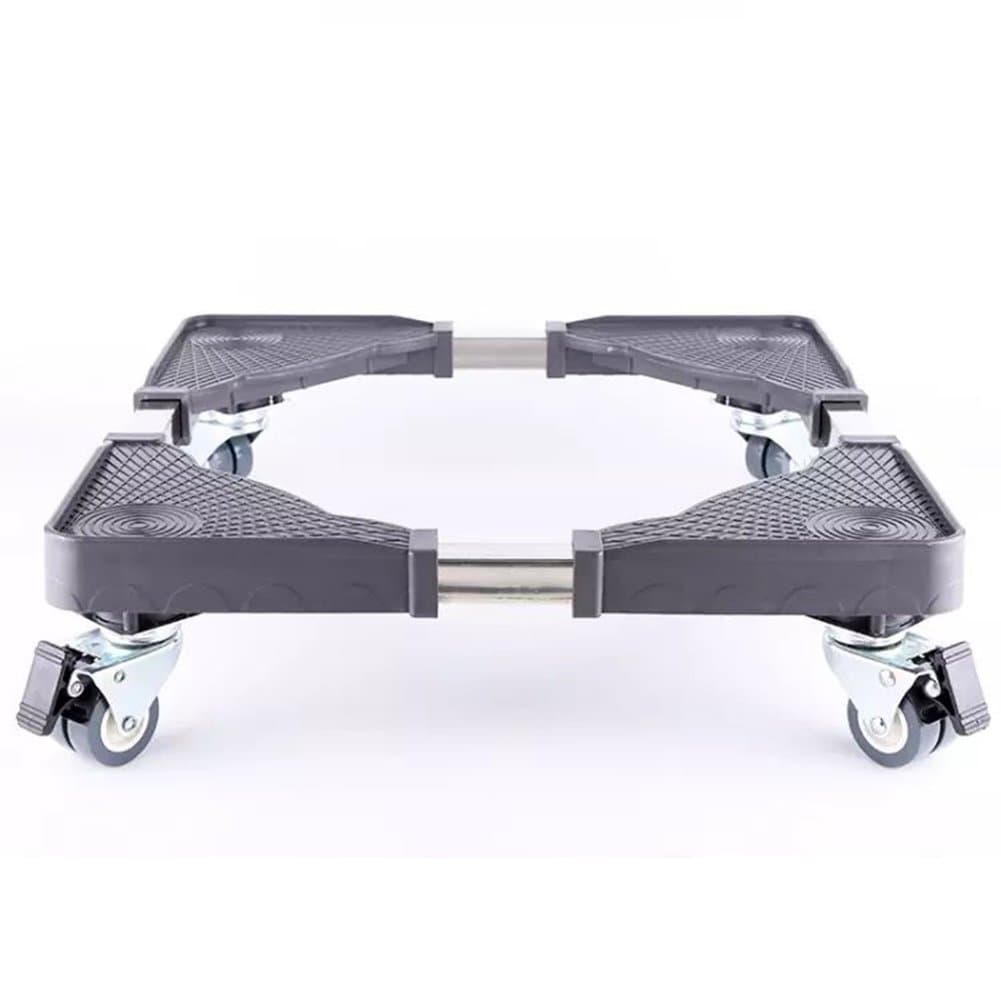Universal Movable Adjustable Mobile Base for freezer washer dryer pedestal stand, with 8 Locking Swivel Wheels Anti vibration Mute Cart outdoor Roller Dolly Trolley for Washing Machine Stand Base