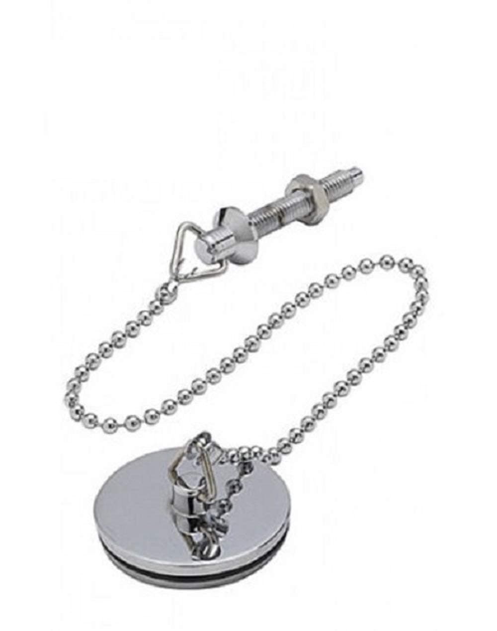 1 1/2 Inch Basin Chrome Plated Plug with Chain Stay