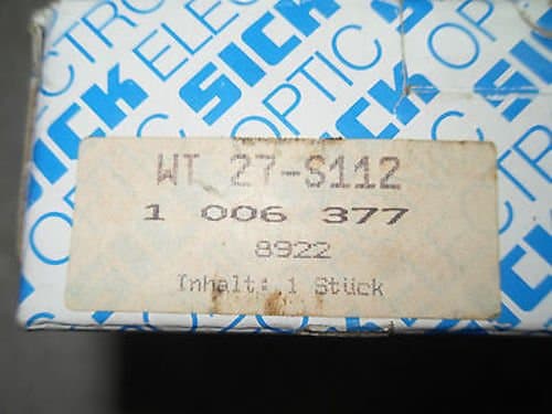 SICK WT27-S112-7001 PHOTOELECTRIC Sensor