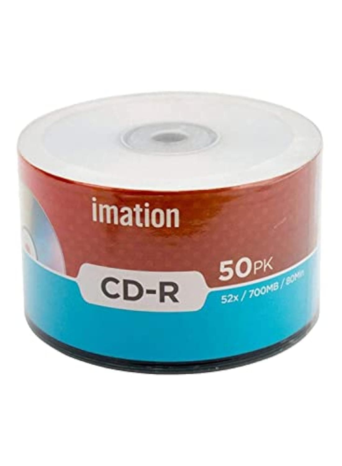 Imation 50 Pack CD-R 52X 700MB/80Min Branded Logo Blank Media Recordable Data Disc