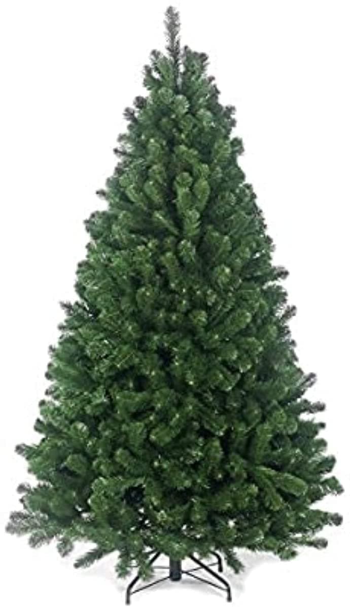 Abaseen Green 6ft Artificial Christmas Tree 1000 Tips Xmas Tree Strong Stand Easy Assembly Foldable Reusable Indoor Outdoor Decoration for Christmas